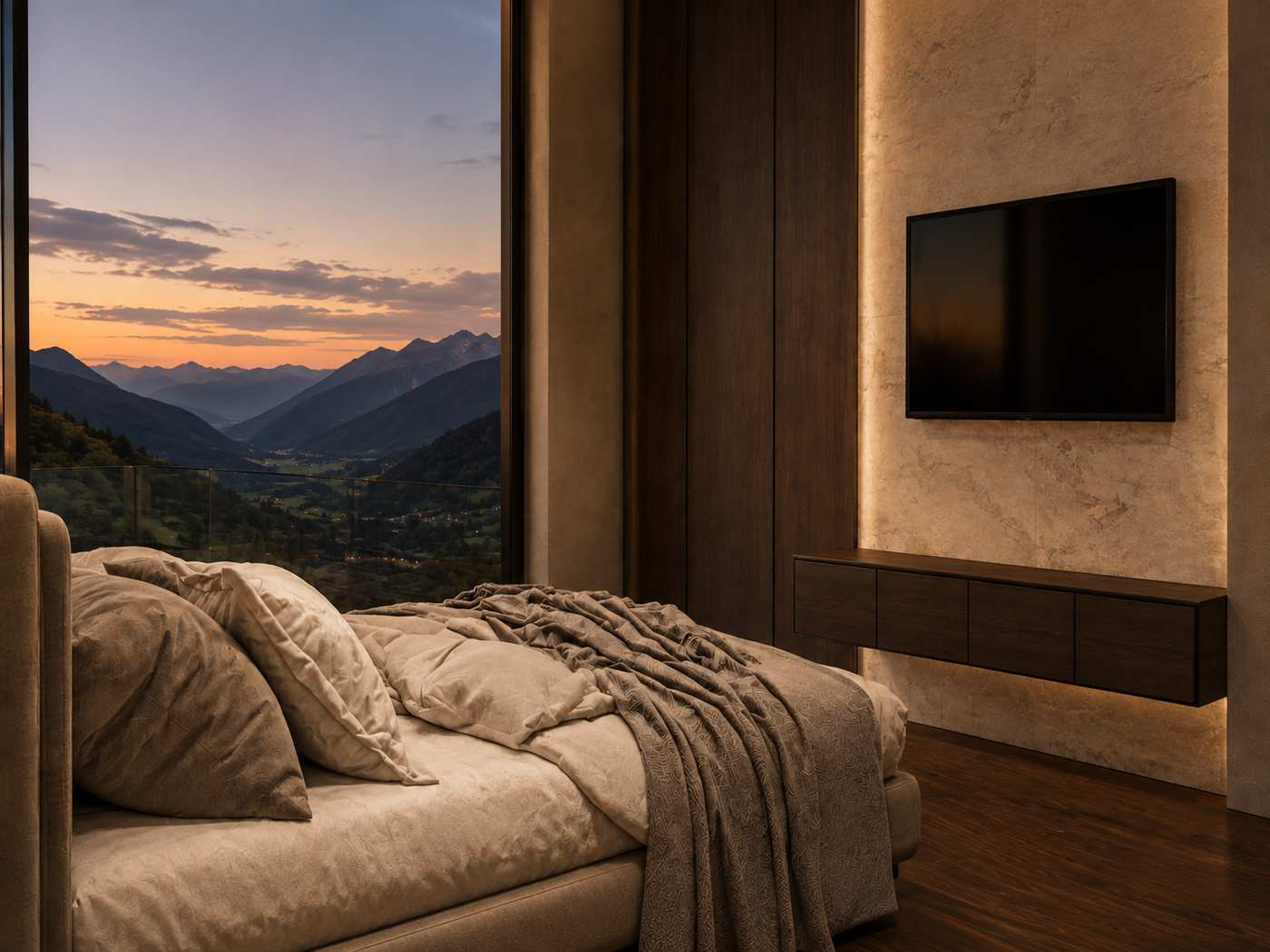 Sky Penthouse master bedroom